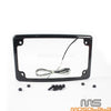 Harley Chopper Bobber Curved License Plate Frame w/LED Light