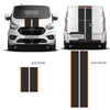 Car Truck Black & Orange Racing Stripe Vinyl Sticker