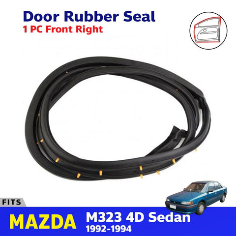 Door Rubber Weatherstrip Front RH Fits Mazda 323 4D Sedan BG Serie 1992-94
