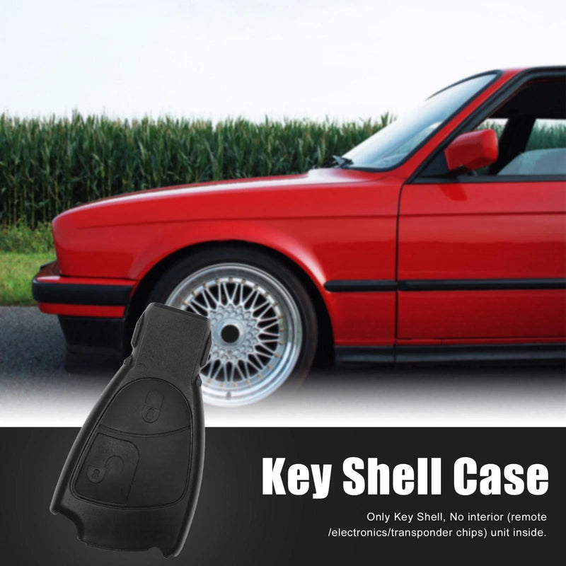 Mercedes Benz C E B S Class 2 Button Black Key Fob Shell Case