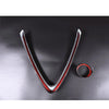 17-18 Alfa Romeo Stelvio ABS Carbon Style Front Bumper Grille Cover Trim 2pc