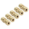 Brake Line-Unions 5-Pack / 3/16 OD / Brass Compression Fittings Connector