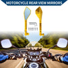 M8 / M10 Rear View Mirror M8/M10 Prismatic Shape Gold Tone Aluminum Alloy