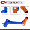 Bosuer Cheetah Blue and Orange Folding Gear Shifter Lever