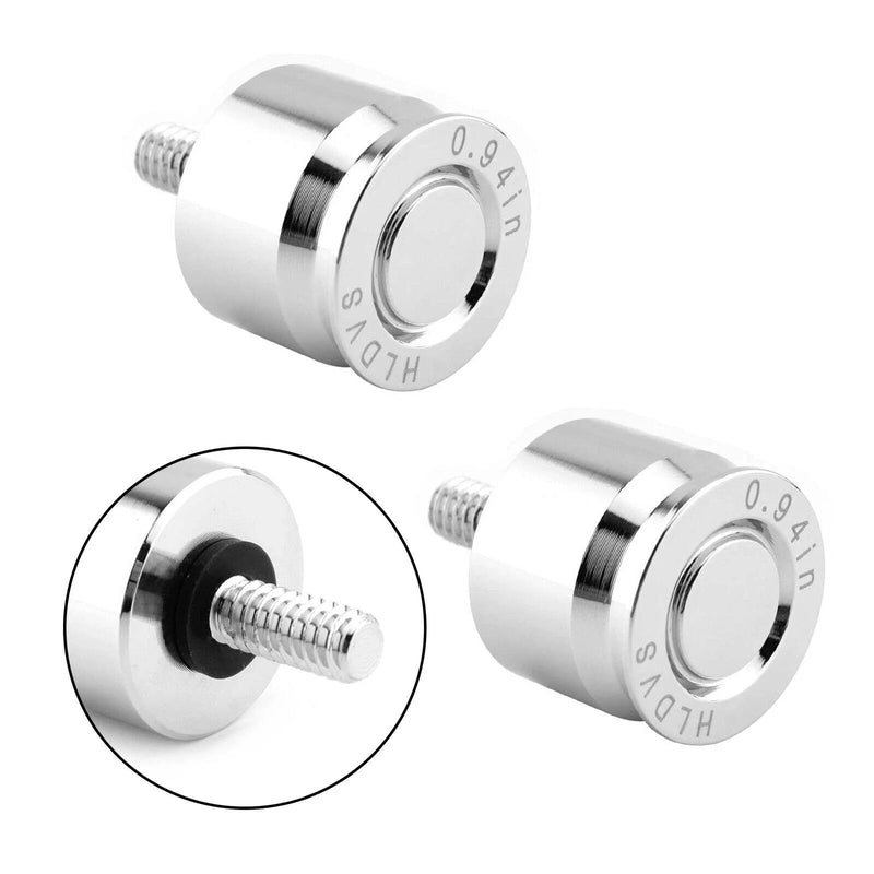 Harley Dyna Softail 2 x Seat Bolt Aluminum Anodized Chrome (2000-2023)