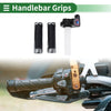 7/8" 22mm Motorcycle Hand Grips Cover Kit Aluminum Alloy Rubber Titanium Tone