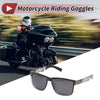 Goggles Motorcycle Riding Gray Lens Black White Frame Triacetyl Cellulose