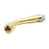 Car Motorcycle 2 x Gold Tone 135 Degree Tire Valve Extension Adapter