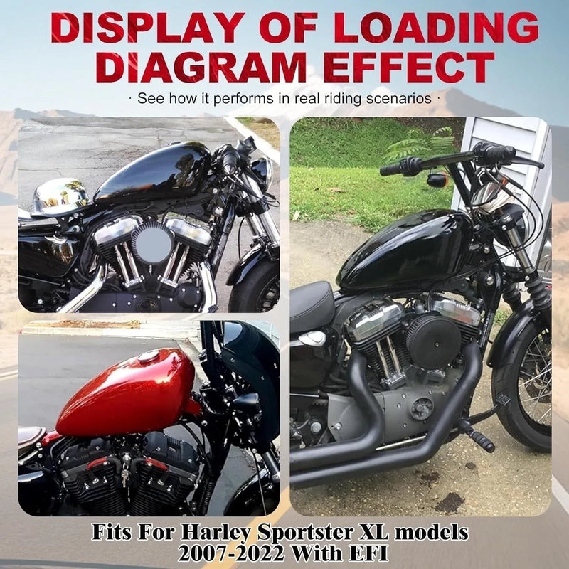 Harley Sportster XL 883 1200 14.4L Retro Gas Fuel Tank (2007-2017)