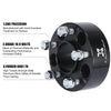 Lincoln Ford 4 x 5 Lug 5x4.5" 2" Thickness Wheel Spacers Adapters Black