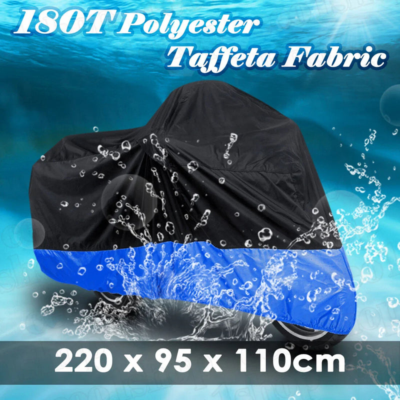 Suzuki Katana GSXR 600 750 1000 Motorcycle Cover L 180T Black/Blue (1998-2006)