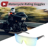 Goggles Motorcycle Riding Gold Tone Lens Black Frame PC Sunglasses