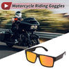 Motorcycle Riding Goggles Red Lens Black Frame Tri-acetel Cellulose PC UV400