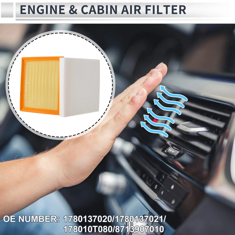 Toyota Prius (2012-2015) 1 Set Engine Cabin Air Filter Combo