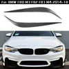 BMW M3 M4 2x Carbon Fiber Headlight Eye Lid Styling (2014–2018)