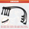 Kia Rio 4pcs Spark Plug Wire Ignition Coil Cables (2001-2005)