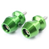 Yamaha R1, XV250, R6, YZF600, FZ6, FZ8 6mm Green Swingarm Spool Sliders