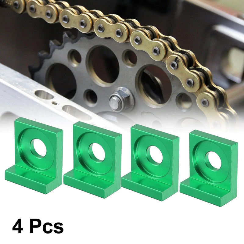 Motorcycle 4 x 12mm Dia Hole Chain Adjuster Block Tensioners
