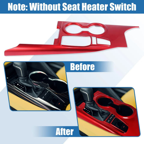 Toyota Camry Red Gear Shift Frame Console Panel Trims Cover Holder Decor