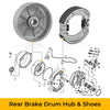 Honda Foreman 500 Rear Brake Drum Hub & Shoes (2005–2013)