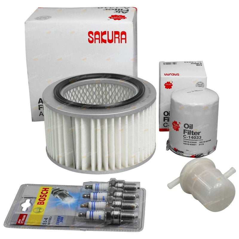 Sierra SJ70 Air Oil Fuel Filter Kit & Spark Plugs (1989-1996)
