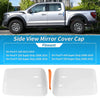 Ford F250 F350 Super Duty 2 x White Top Half Door Mirror Cap Covers (2008-2016)