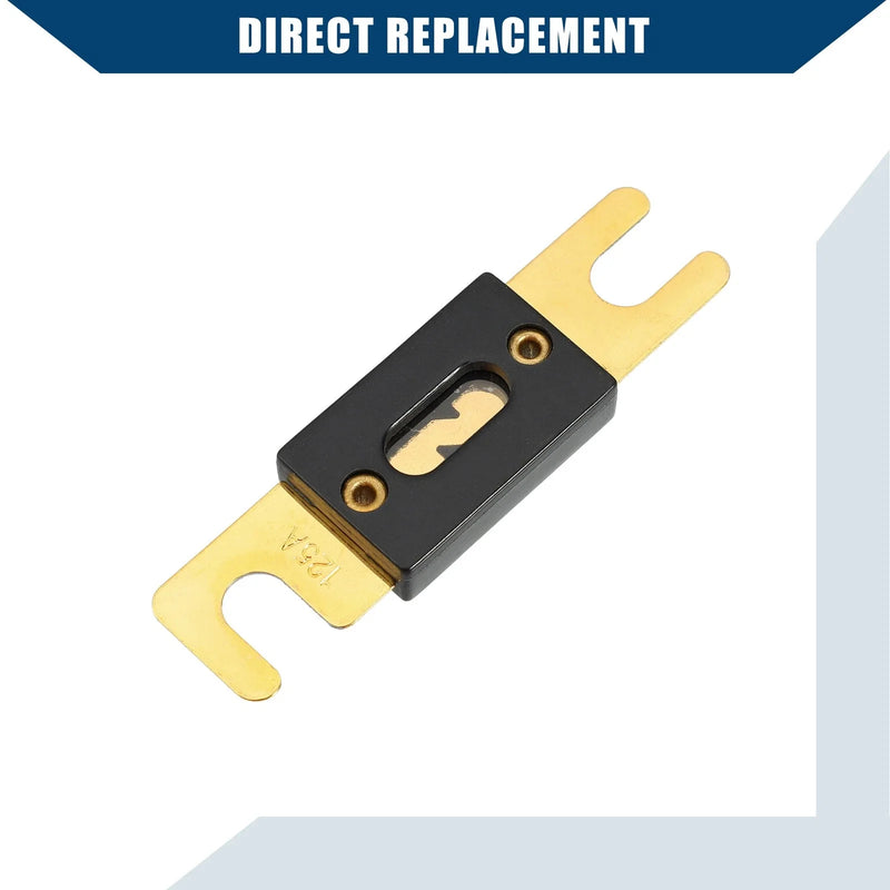 Car, Motorcycle, Boat - Gold Tone, Black 5 x Mini ANL 125A Fuses