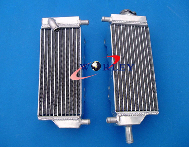 Honda CR250 CR250R Aluminum Radiator + BLACK Hoses (1992-1996)