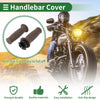 Motorcycle Rhombus TPU Dark Brown 7/8" 22mm Hand Grips Cover Kit