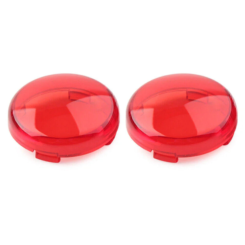 Harley Touring Softail Dyna Red ABS Turn Signal Lens Light Covers