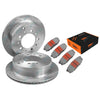 200 Series Landcruiser Rear Dimple Drilled Slotted Disc Brake Rotors & Pads