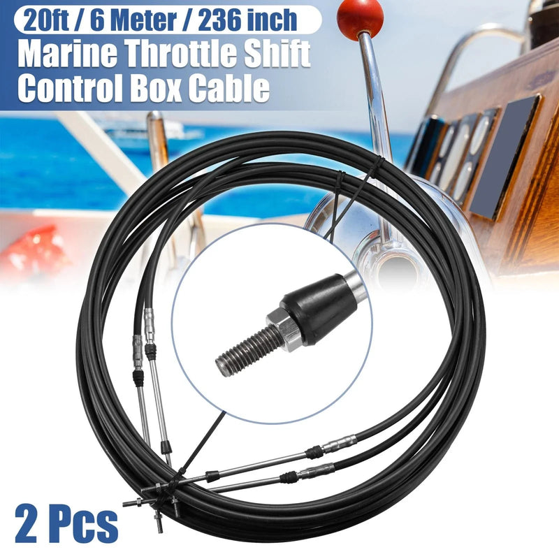 Yamaha Shift Remote Control Box Cable / 2 x 20ft 236Inch Marine Type /