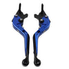 Yamaha YZF R3 R25 MT-03 CNC Blue Extendable Brake Clutch Levers (15-23)