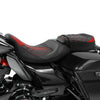 Harley CVO Road Glide Black Red Driver Passenger Seat (2009-2023)