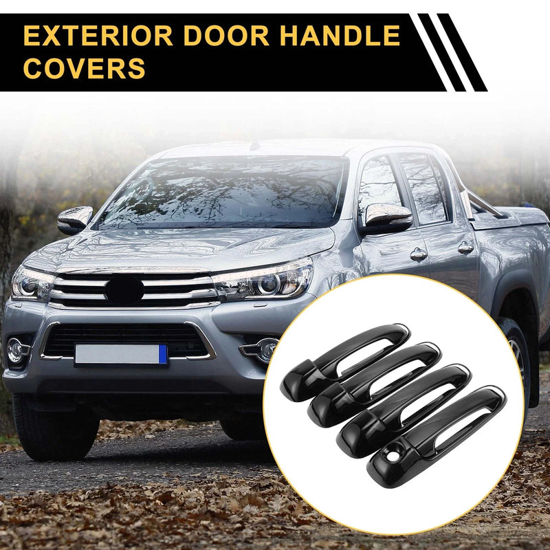 Dodge Ram 1500 (2002-2008) Glossy Black Set Car Door Handle Protector