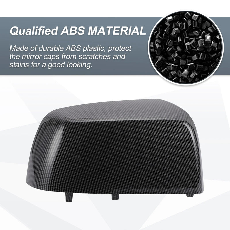Chevrolet Colorado Rearview Mirror Cover Cap Set Black Carbon Fiber