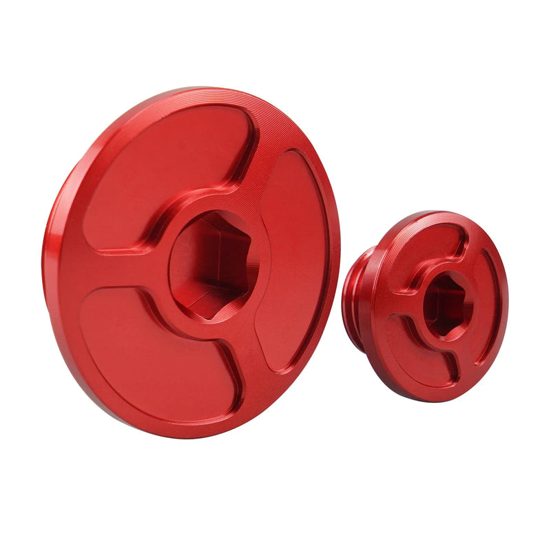Honda CRF250R CRF450R Crankcase Engine Plugs Red (2010-2017, 2002-2016)