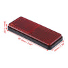 Motorcycle 2 x 87.5mm Red Rectangular Reflective Warning Reflector