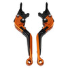 Kawasaki Ninja 125 250 CNC Orange Extendable Brake Clutch Levers (2018-2023)