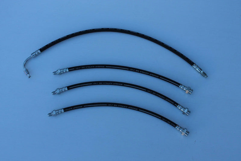 HD HR Holden Drum Brakes & Supra 5 Speed Brake & Clutch Hose Set