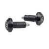7/8'' 1'' Motorcycle Handlebar Grips & End Cap Plug - Black