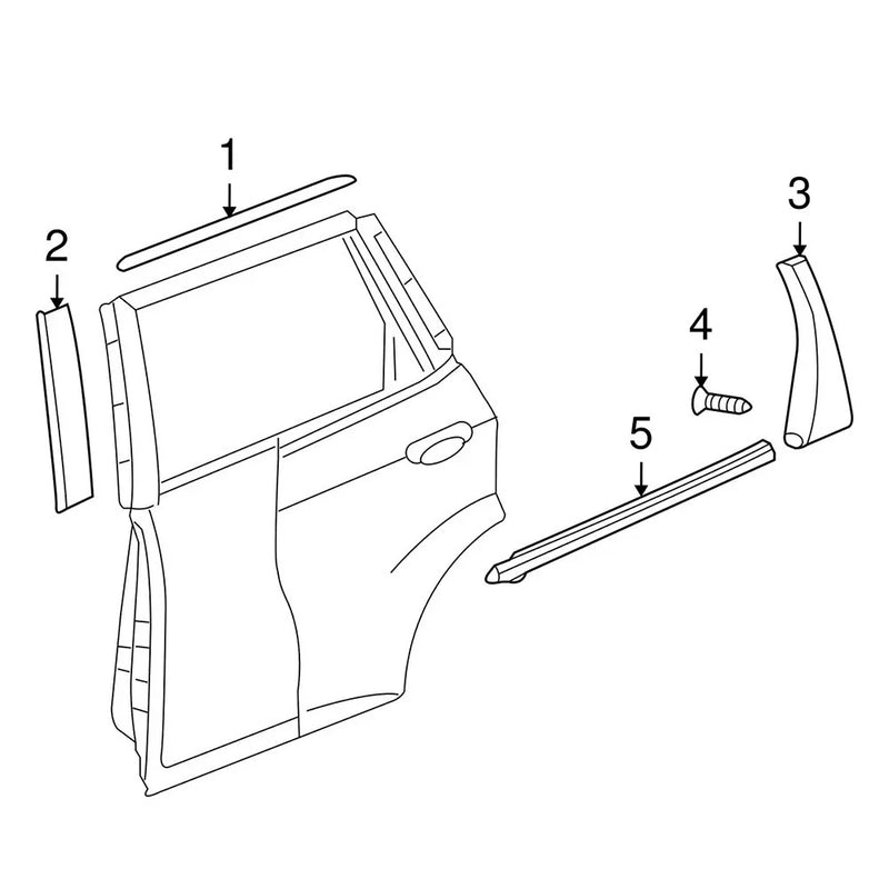 Honda Fit Left Door Pillar Garnish (2007–2008)