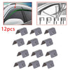 Heko SNED Clips 12 x Wind Rain Deflectors Channel Metal Clips