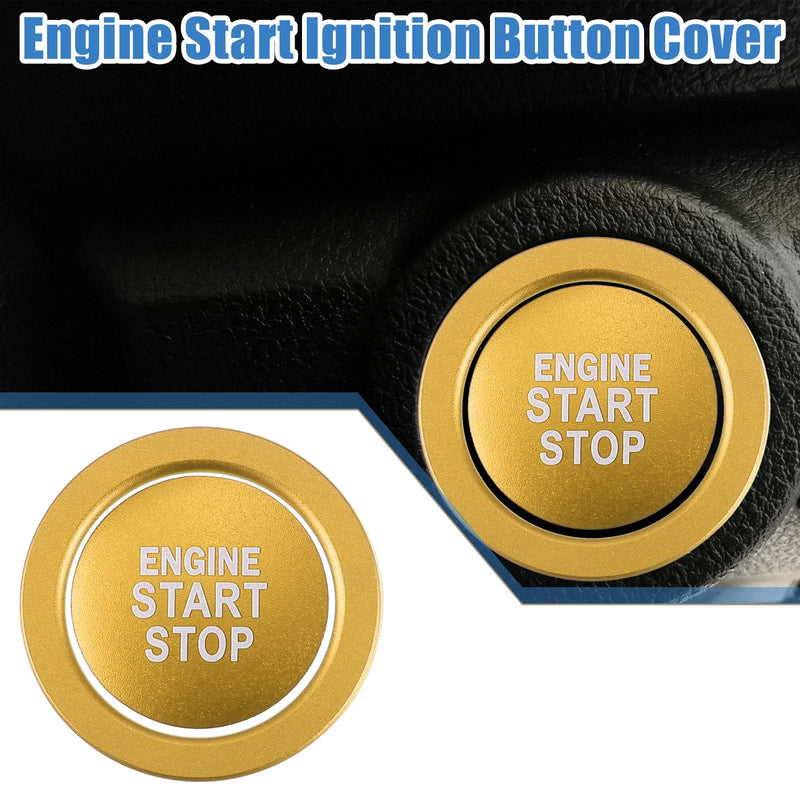 Lexus IS ES RX GS NX - Aluminum Gold Tone Ignition Button Sticker