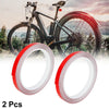 Bike Motorcycle 2pcs 314.96" Reflective Tape Sticker Warning Tape Red