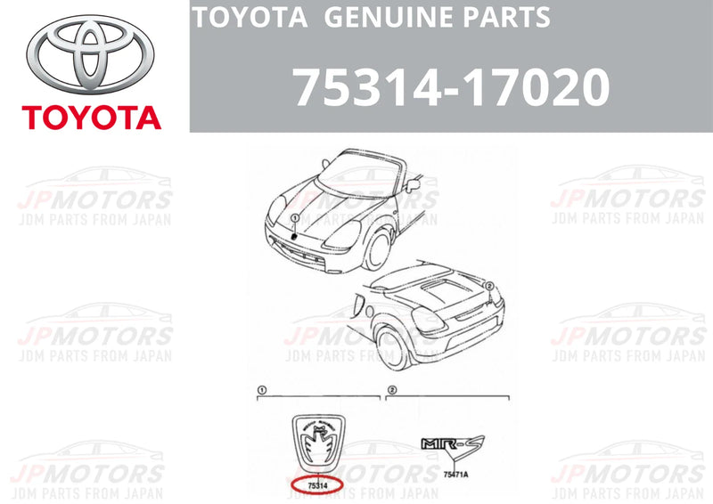TOYOTA MR-S / MR2spyder / MR2roadster Front Emblem