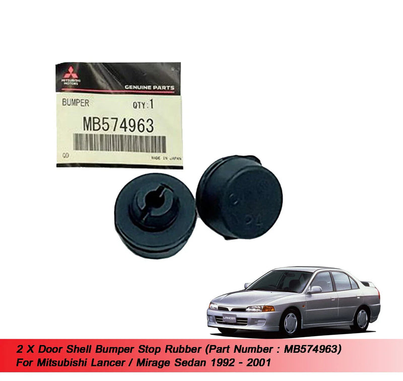 Mitsubishi Lancer Sedan 2 x Door Bumper Stop Rubber (1992-2001)