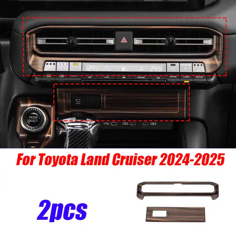 Toyota Prado Land Cruiser LC250 Peach Wood Grain Center Air Outlet Cover