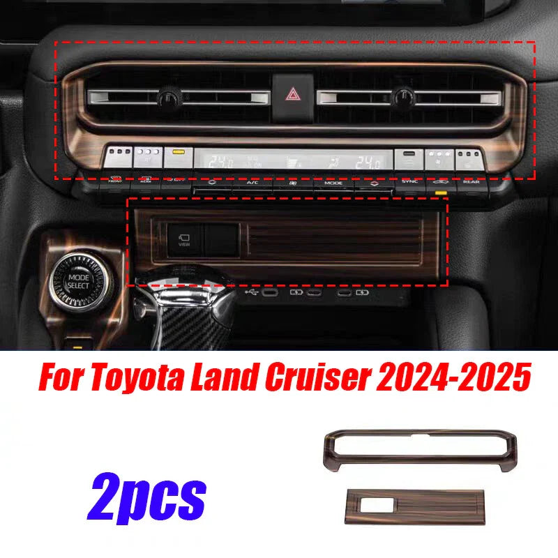 Toyota Prado Land Cruiser LC250 Peach Wood Grain Center Air Outlet Cover