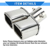 Toyota Raize 2 x 2.4" Square Curved Slant Cut Dual Exhaust Tips (2020-2023)